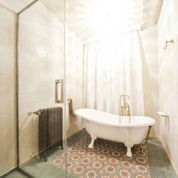 Soluzioni per la stanza da bagno /graniglia e cementine - progetti realizzati.