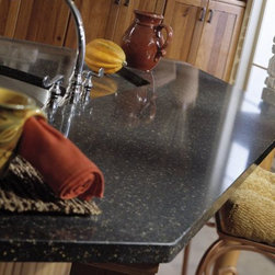 Countertop in Zodiaq&reg; Space Black. - Kitchen Countertops
