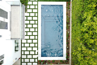 Inspiration for a contemporary pool remodel in Los Angeles