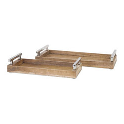 IMAX Marnie Wood Trays - Set Of 2 - SKU: 81661-2 - Major Kitchen Appliance Parts And Accessories