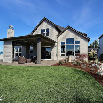 Rear Corner Elevation - The Debonair - Multi-Story Cascade-Craftsman