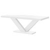 NICTORIA Dining Table with Extension, White