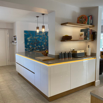 Handleless Gloss White Kitchen
