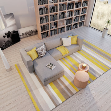 Edison Small Sectional Sofa in Gray