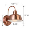 Design House 588434 Mason 11" Tall Outdoor Wall Sconce - Copper