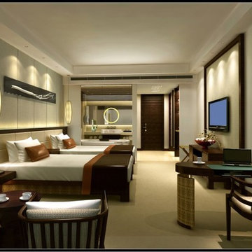 Inner Mongolia international hot spring hotel, the lobby, guest room part