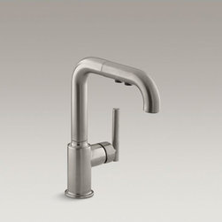 Purist(R) single-hole kitchen sink faucet with 7" pullout spout - Kitchen Faucets