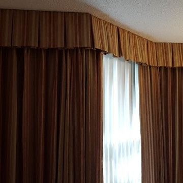 Pinch Pleat Drapery Topped With An Inverted Box Pleat Valance