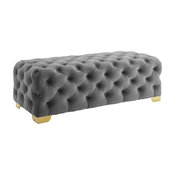 Modway Sensible Button Tufted Performance Velvet Bench EEI-3411-GRY