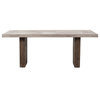 Modrest Rime Modern Concrete and Oak Dining Table