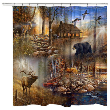 Laural Home Forest Collage Shower Curtain