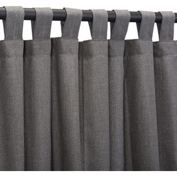 Sunbrella Outdoor Curtain, Tabs, Cast Slate, 50"x108"