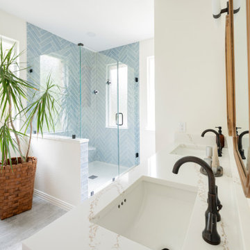 Modern Coastal Transitional Master Bathroom