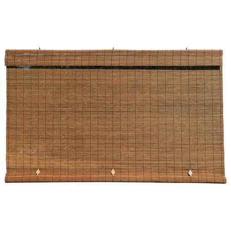 Imperial Matchstick Cord-Free Roll Up Shade, Fruitwood, 36"x72"