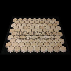 Crema Marfil Marble 1" Hexagon Mosaic Tile Polished - Products