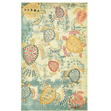 Unique Loom Beige Treasure Positano 5'x8' Area Rug