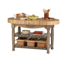 John Boos Harvest Table Kitchen Island 60"x30"x4" - Kitchen Islands And Kitchen Carts