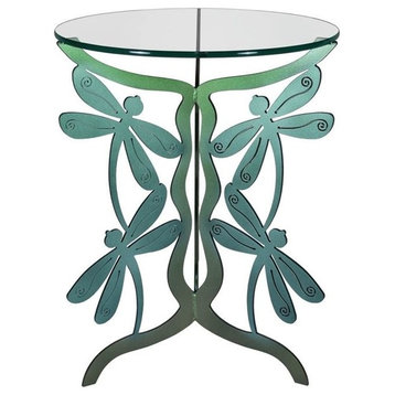 Dragonfly Glass Top Table
