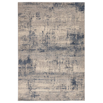 Nourison Rustic Textures 5'3" x 7'3" Ivory Blue Modern Indoor Area Rug