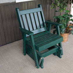 Pine Traditional English Glider Chair - Outdoor Gliders