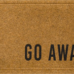 Mohawk Home - Mohawk Home Corner Go Away Natural 1' 6" x 2' 6" Door Mat - Sometimes silence is everything and the humous style of the Mohawk Home Go Away Doormat just gets it. The synthetic fibers have excellent scraping and wiping properties to help scrape dirt, debris, and absorb water from the bottom of shoes before it is tracked indoors. The durable faux coir does not shed and offers long lasting functionality year after year. Low-profile height offers ideal functionality for high traffic areas and in entryways as it will not obstruct doors from opening or closing. This doormat offers low maintenance upkeep - simply vacuum, shake out, or sweep off debris, spot clean with a solution of mild detergent and water. Do not bleach. Air dry. Dry flat.
