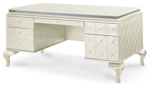 AICO Hollywood Swank Desk, Pearl Caviar 03207-11