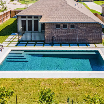 Small Geometric Pool in College Station