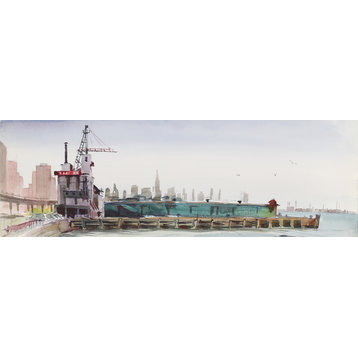 Eve Nethercott, Dock, P5.25, Watercolor Painting