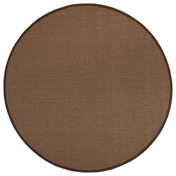 Safavieh Natural Fiber Collection NF131 Rug, Brown, 6' Round