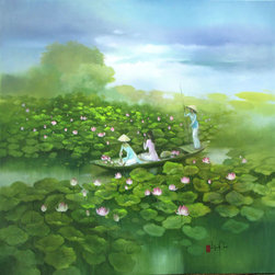 Lotus Pond - Paintings