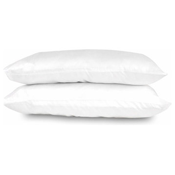 Beauty Pillow Case Pair, Set of 2, Natural Fibers, Eco Friendly, White, King