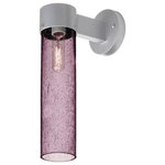Besa Lighting - Besa Lighting JUNI16PL-WALL-SL Juni 16 - One Light Outdoor Wall Sconce - The Juni 16 sconce is composed of a Silver aluminuJuni 16 One Light Ou Silver Plum Bubble G *UL Approved: YES Energy Star Qualified: n/a ADA Certified: n/a  *Number of Lights: Lamp: 1-*Wattage:60w Medium base bulb(s) *Bulb Included:No *Bulb Type:Medium base *Finish Type:Silver