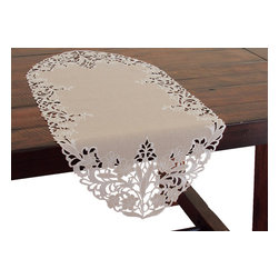 Xia Home Fashions - Meadow Embroidered Cutwork Spring Table Runner - Table Runners