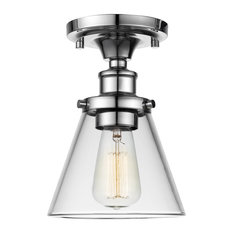 Mercer 1-Light Chrome Flush Mount Ceiling Light