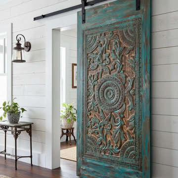 Color-Drenched Doors and Pattern-Driven Spaces
