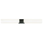 Norwell Lighting - Norwell Lighting 9756-MB-MA Artemis, 36" 24W LED Linear Bath Vanity - Twin matte acrylic diffusers are joined y an asymmArtemis 36 Inch 24W  Matte Black Matte OpUL: Suitable for damp locations Energy Star Qualified: n/a ADA Certified: YES  *Number of Lights:   *Bulb Included:Yes *Bulb Type:LED *Finish Type:Matte Black