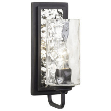 Hammer Time 1 Light Wall Sconce, Carbon/Polished Stainless