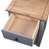vidaXL Nightstand Bedside Table Nightstand for Home Gray Pinewood Panama Range