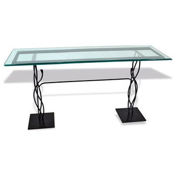 Mystic Isle Console Base With 14"x60" Glass Top