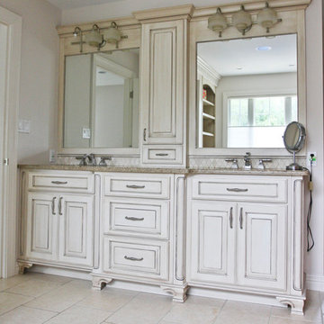 Custom Light Wood in Large Bathroom
