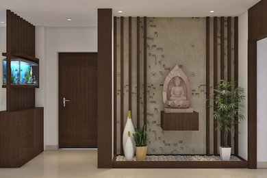 A stunning contemporary interior design for a three-bedroom apartment