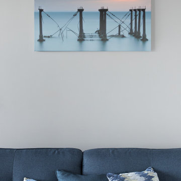 Cloudy Morning at Port Mahon Lighthouse Ruins  Coastal Beach - Shore Wall Art