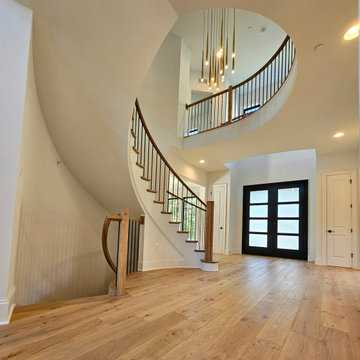 Project #110 | Beautiful Curved Staircase with Circular Balcony