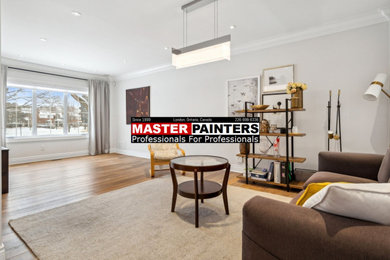 Example of a family room design in Other