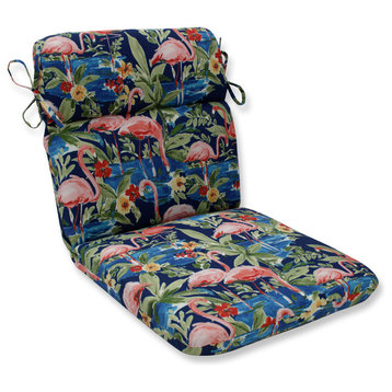 Flamingo Lagoon Rounded Corners Chair Cushion, 40.5"x21"x3"