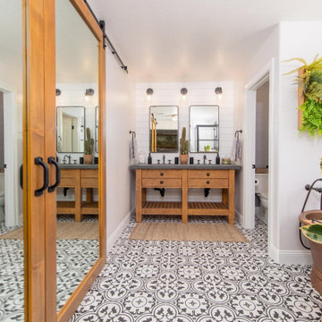 Farmhouse (with a twist!) Master Bath Remodel