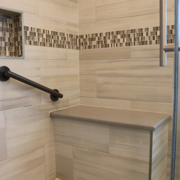 Flemington Master Bath with corner tub and cubbies