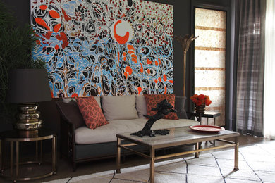 Eclectic living room photo in New York