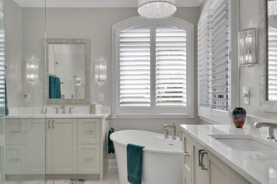 Inspiration for a transitional bathroom remodel in Other
