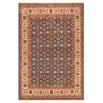 Bareens Designer Rugs - Turkish Knotted Istanbul Sherrell Blue/Beige Wool Rug 8'3'' x 9'11'' - Designed with a mesmerizing intricate traditional motif this glorious hand knotted rug is a masterpiece that will fill any space with sophistication and grace. An exhilarating color pallet with an elaborate design, this masterpiece features luxurious hand spun wool with all vegetable dyes to add comfort and style to your decor. The design, color and beautiful chromatic composition with a sheen in traditional and transitional designs, exude beauty, elegance and quality make this rug a masterpiece of its own.